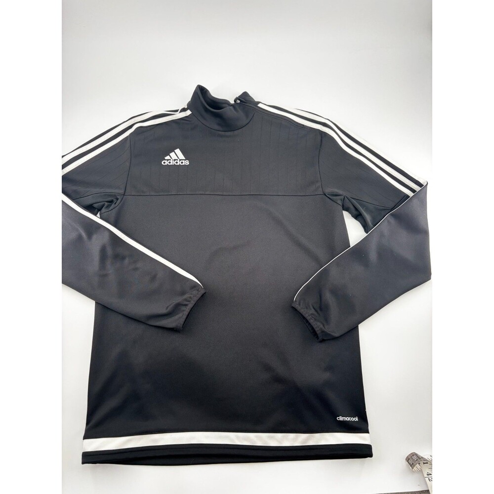 Adidas Tiro 15 Training Top Black White Mens Medium Climacool Soccer 1/4 Zip